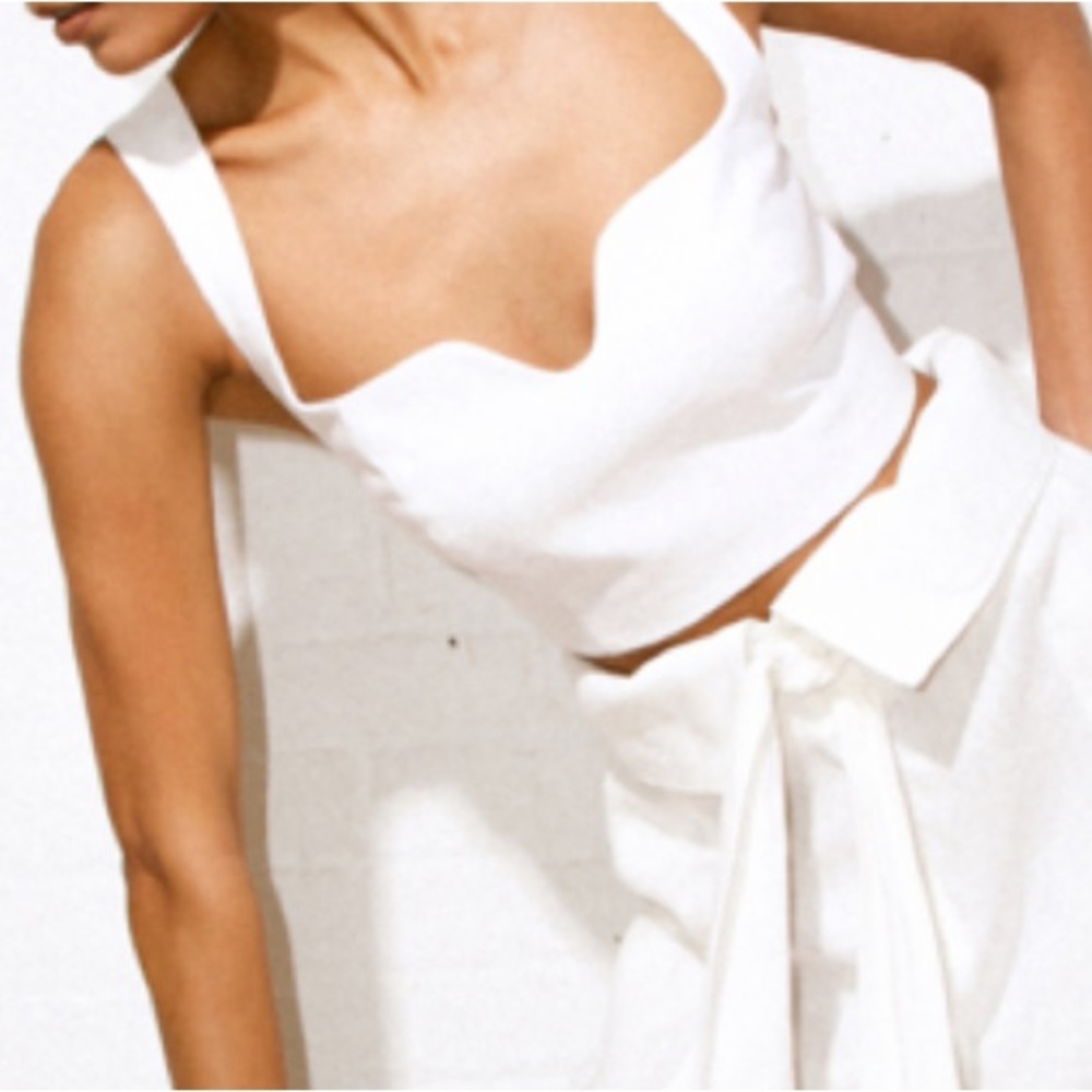 Mara Hoffman Jini White Textured Top